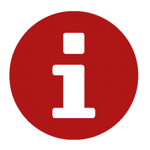 Info sign font awesome red