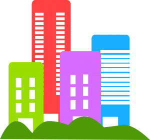 apartment buildings