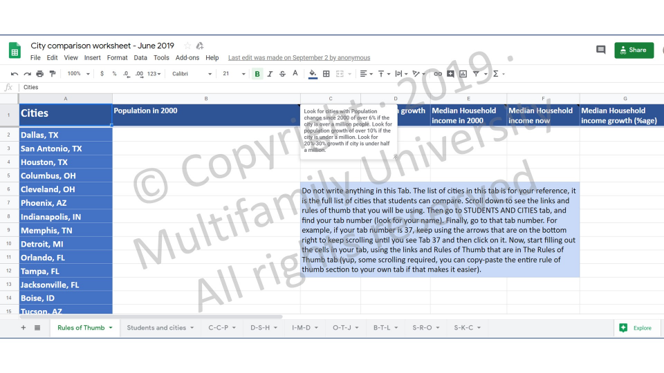 City Comparison Worksheet-thumbnail - Multifamily University