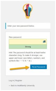 set new login password a